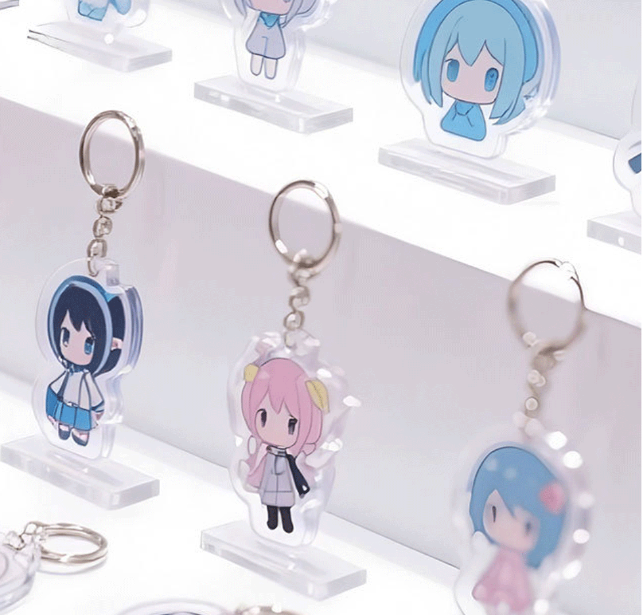 アクリルキーホルダー 中国OEM 実物写真