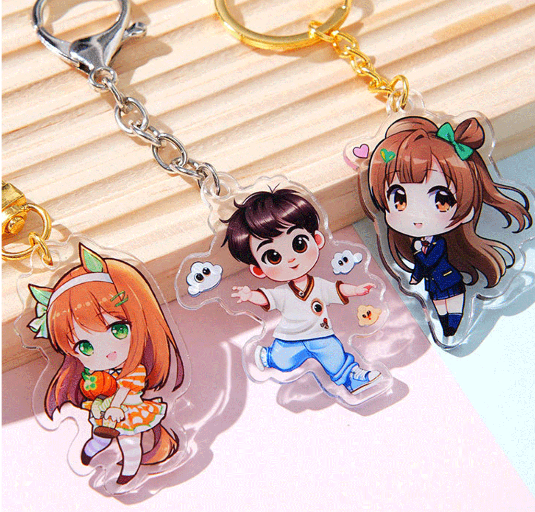 アクリルキーホルダー 中国OEM 実物写真