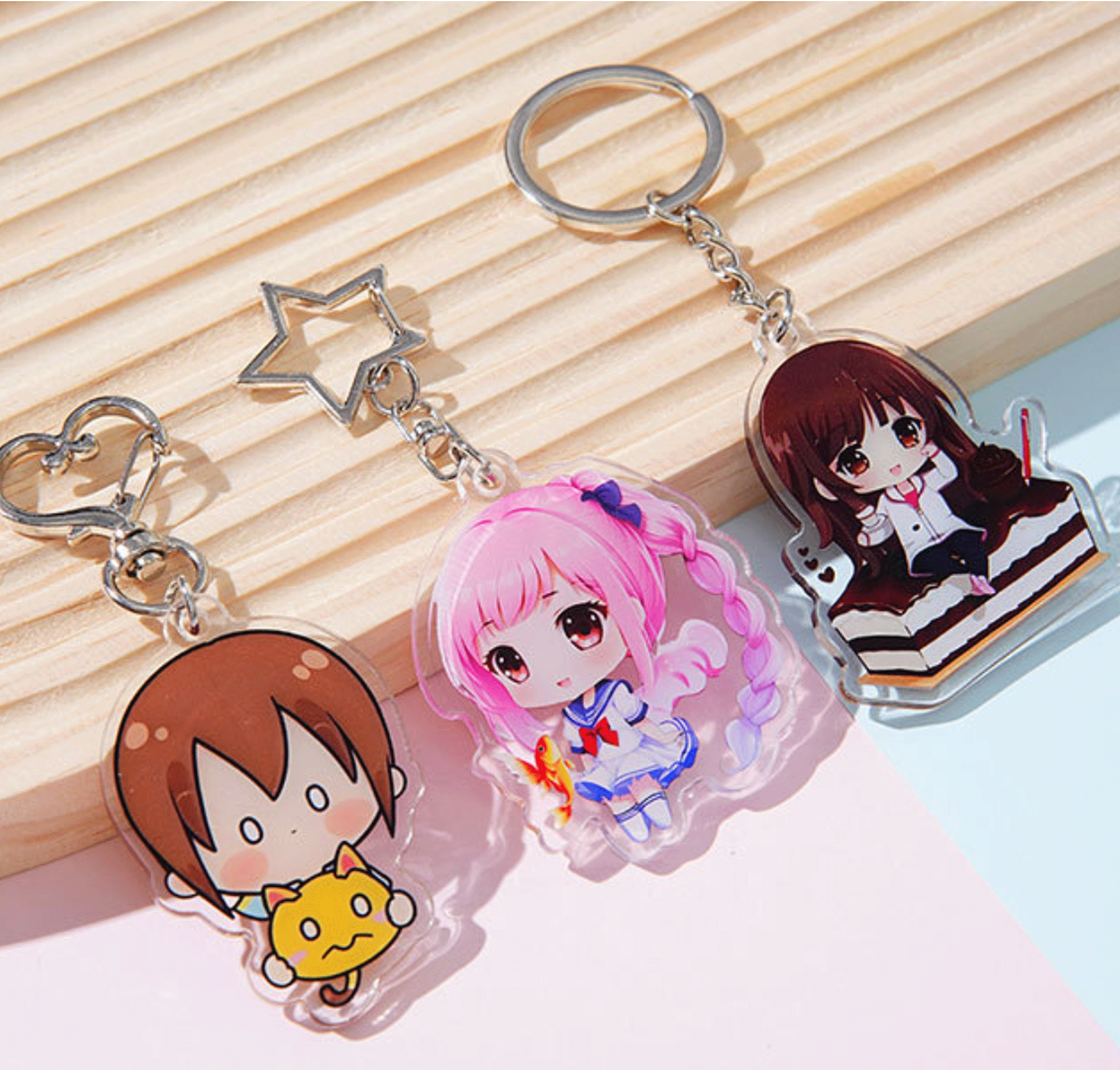 アクリルキーホルダー 中国OEM 実物写真