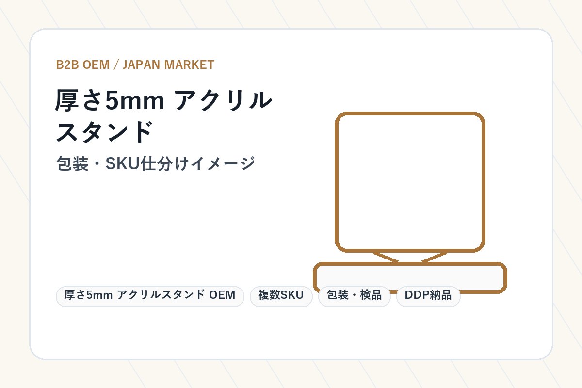 5mm Acrylic Stand OEM Packaging and SKU Sorting Image