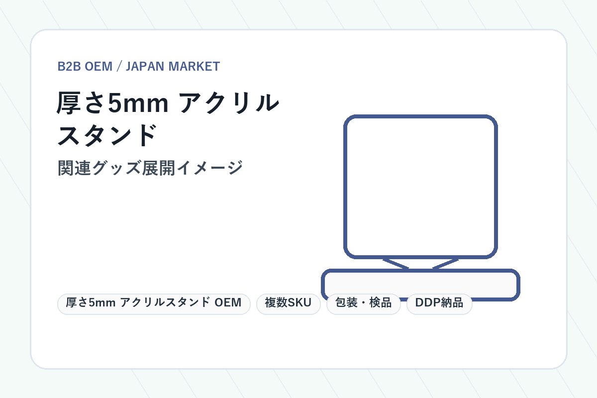 5mm Acrylic Stand OEM Related Goods Lineup Image