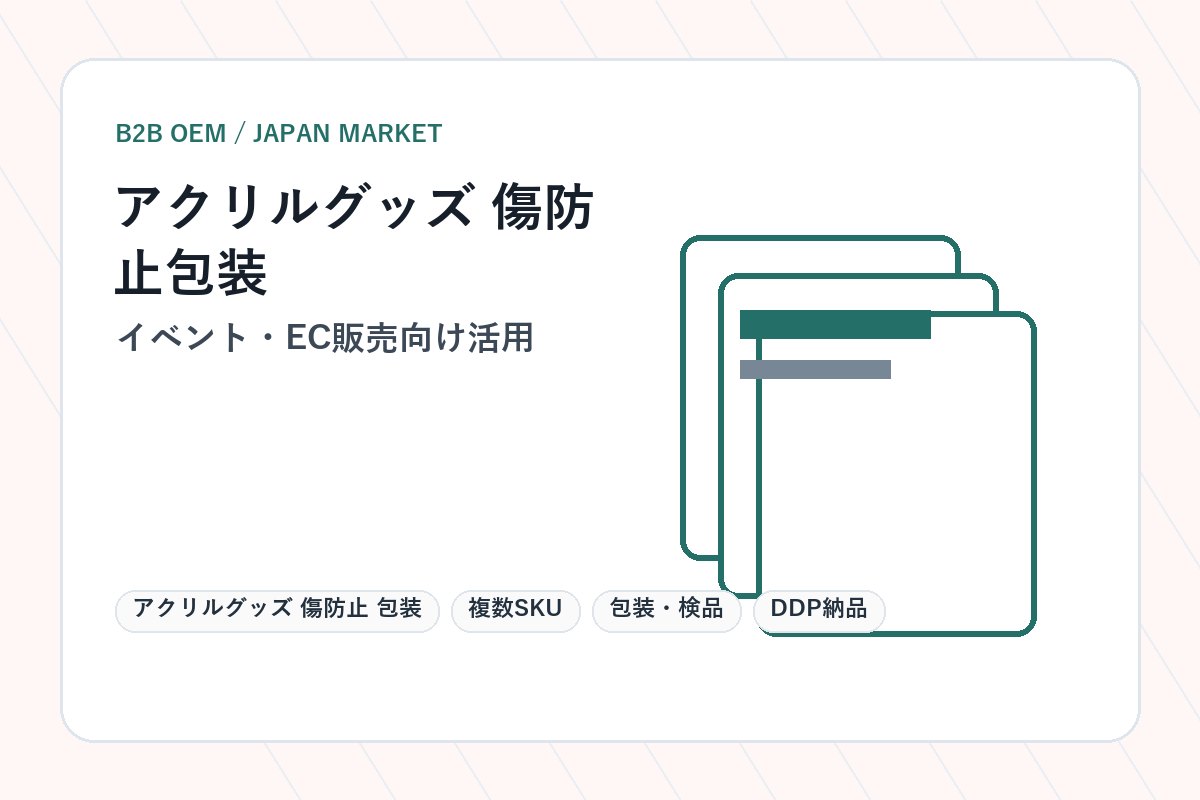 アクリルグッズ 傷防止 包装 イベント・EC販売向け活用