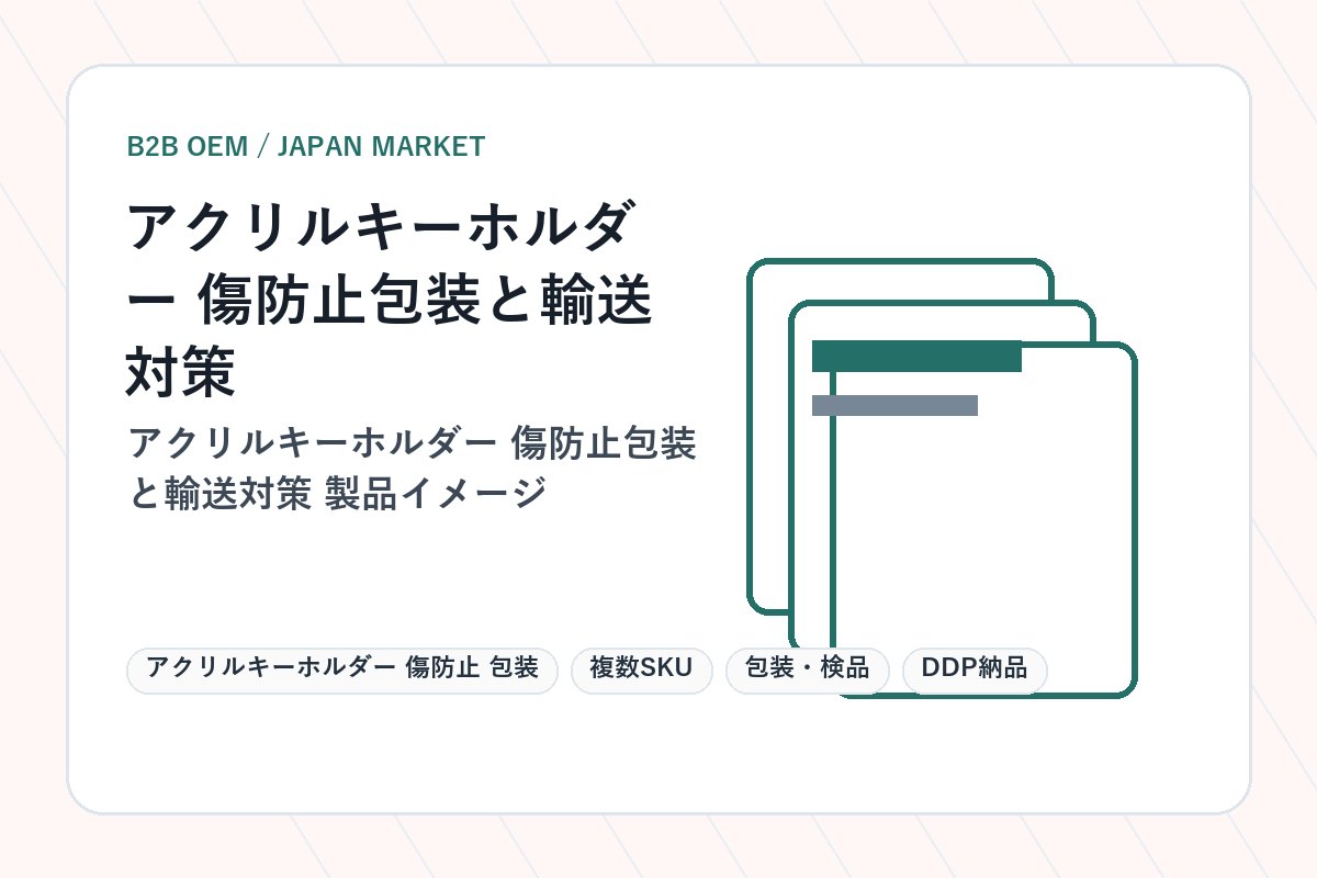アクリルキーホルダー 傷防止 包装 製品イメージ