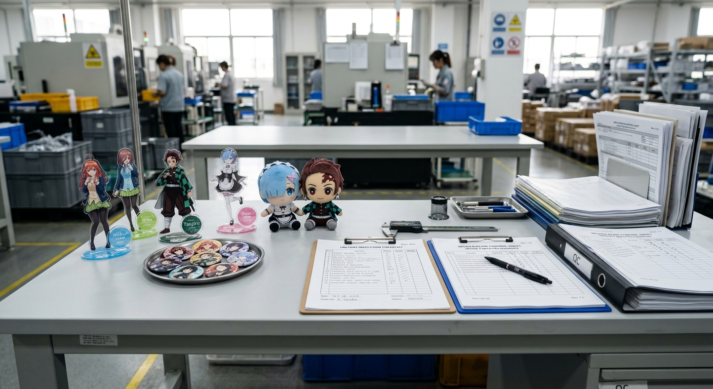 Quality control and inspection standards for IP anime goods Chinese OEM