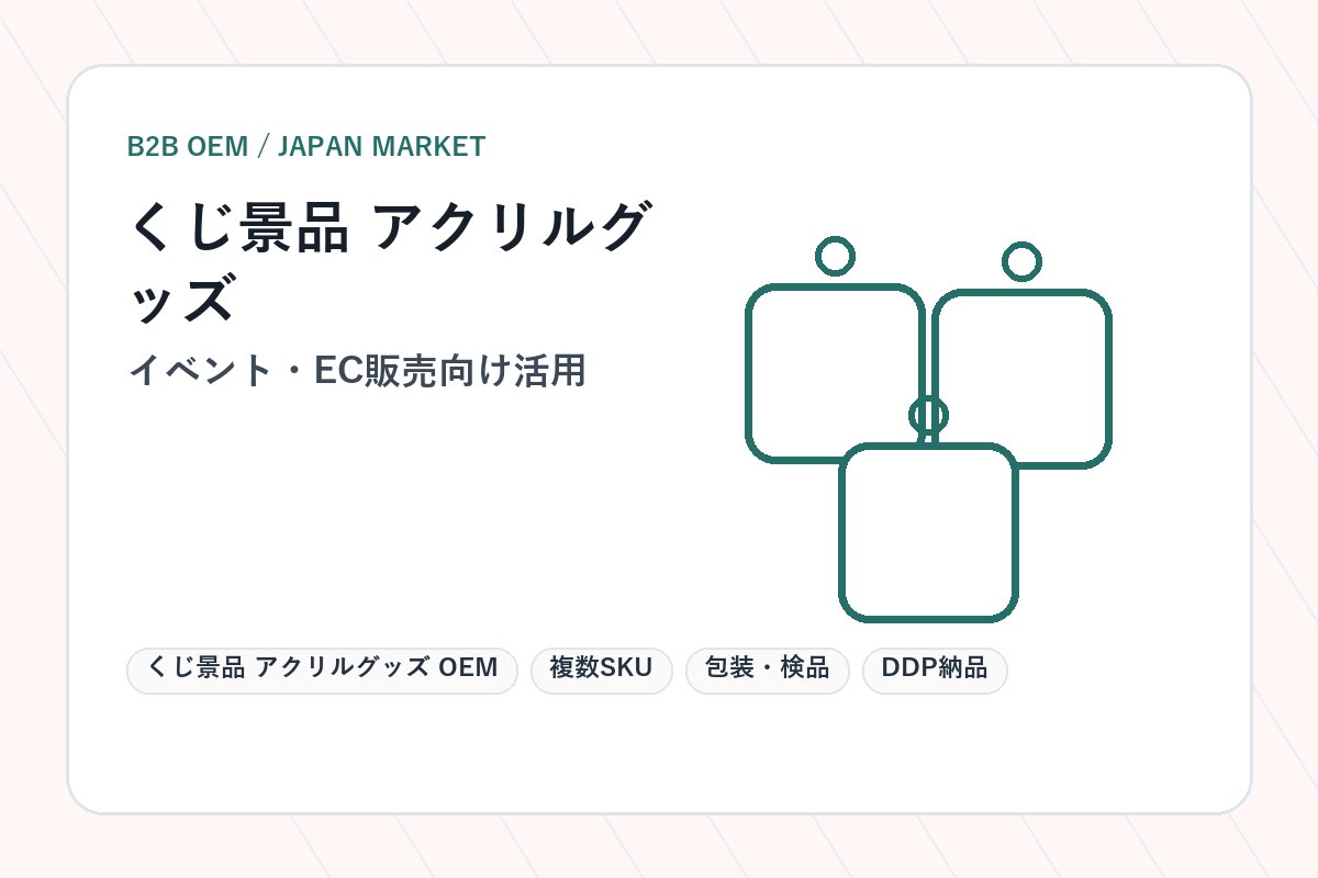 くじ景品 アクリルグッズ OEM イベント・EC販売向け活用
