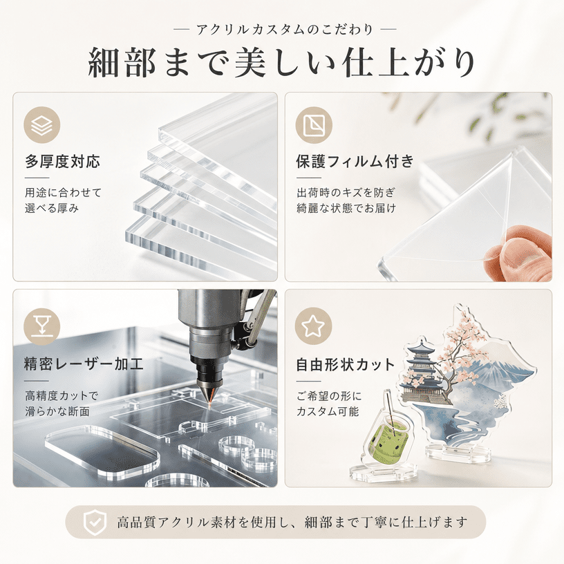 アクリルグッズ OEM 工芸紹介