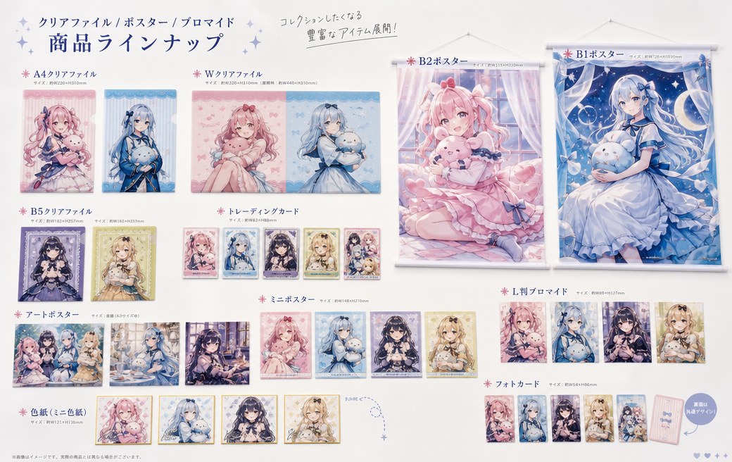 オリジナルクリアファイル ポスター ブロマイド 紙製品 キャラクターグッズ OEM 制作