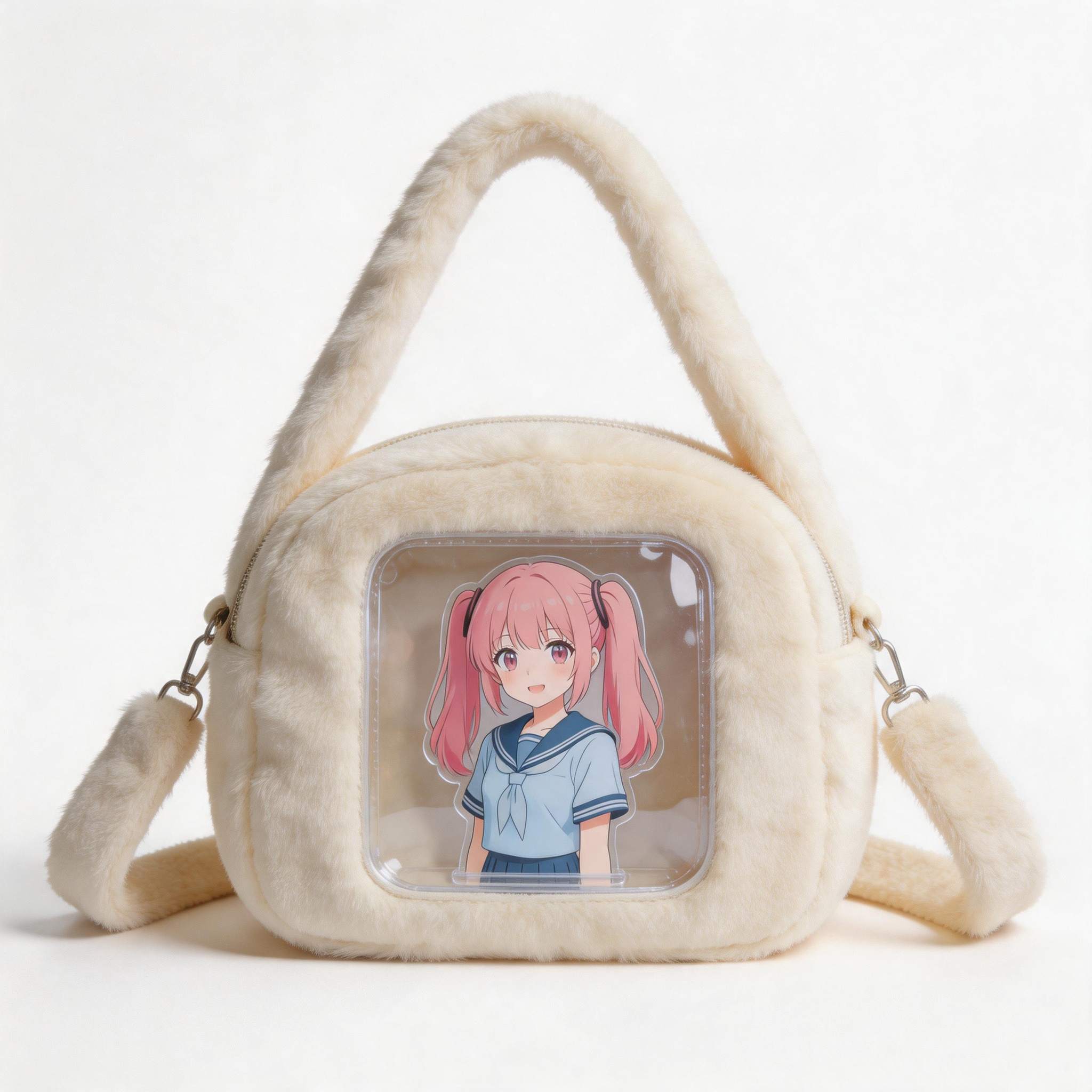 ボアショルダー ぬいぐるみバッグ OEM、痛バッグ ボア素材