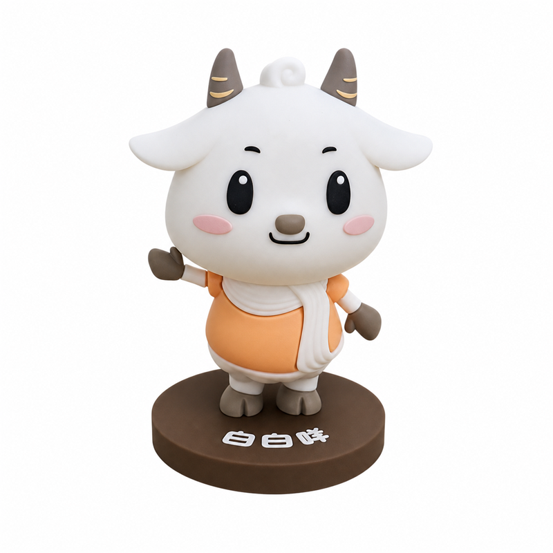 White-background sample of corporate mascot figure