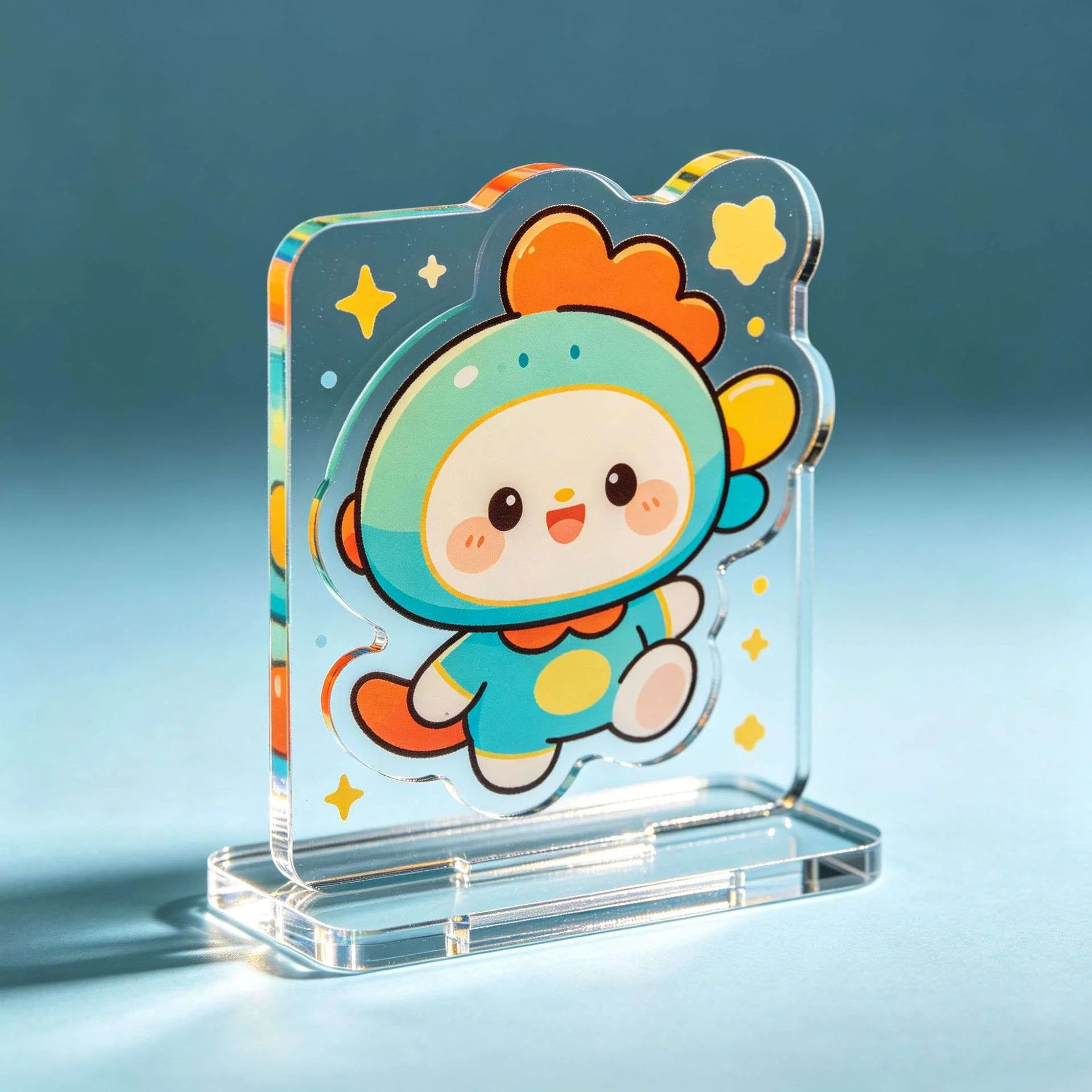 Bulk acrylic stand sample with transparent base