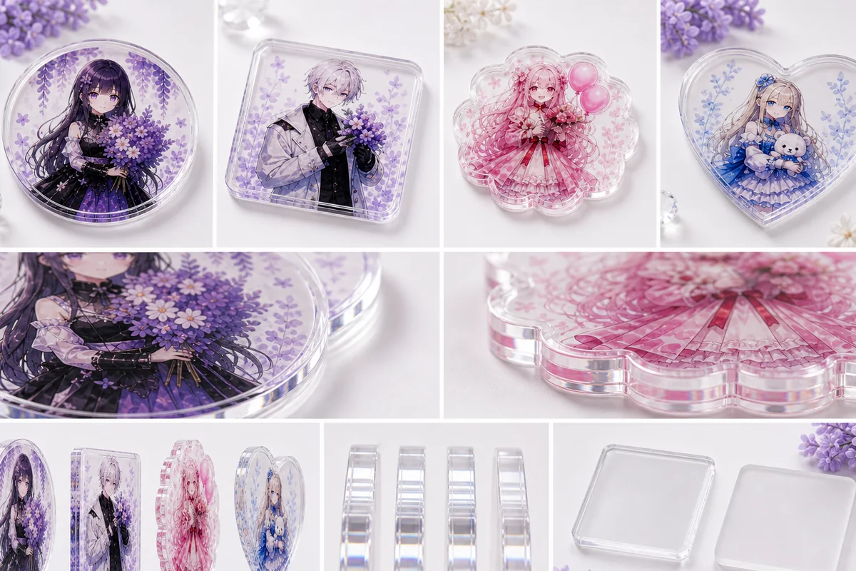 Clear acrylic coaster thickness and polished cut edge