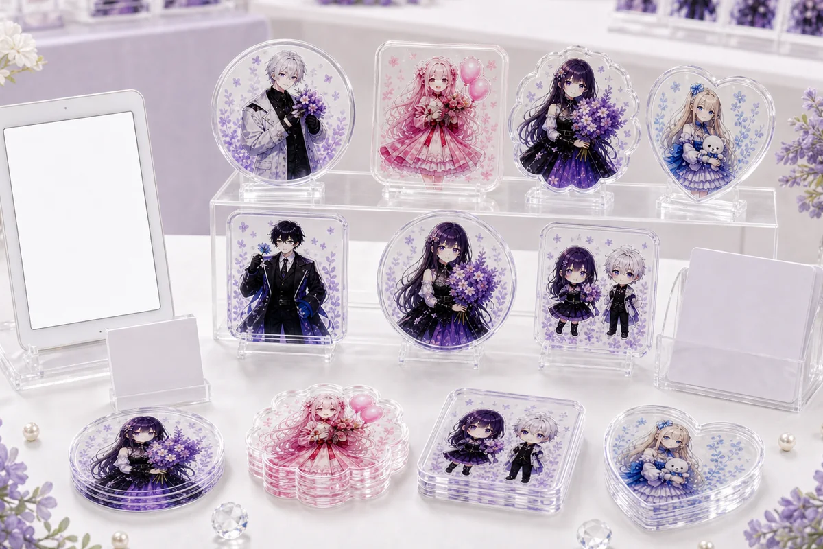 Acrylic coaster assortment set and SKU lineup