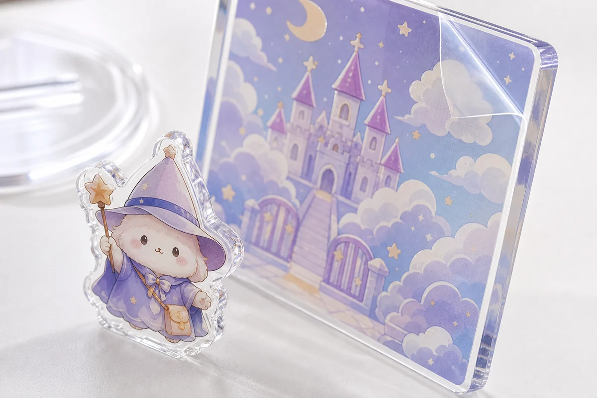 Acrylic diorama print surface and clear edge details