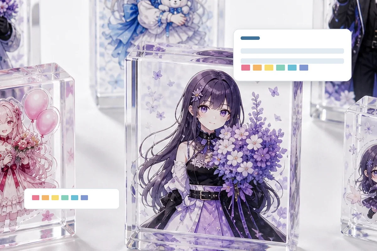 Clear acrylic thickness and white ink backing color check