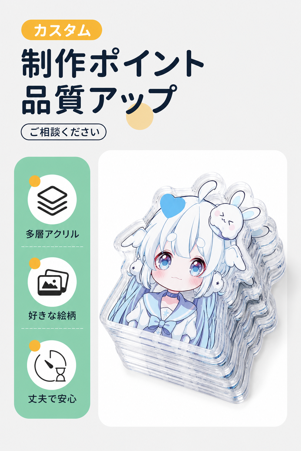 多層アクリルと印刷品質の説明