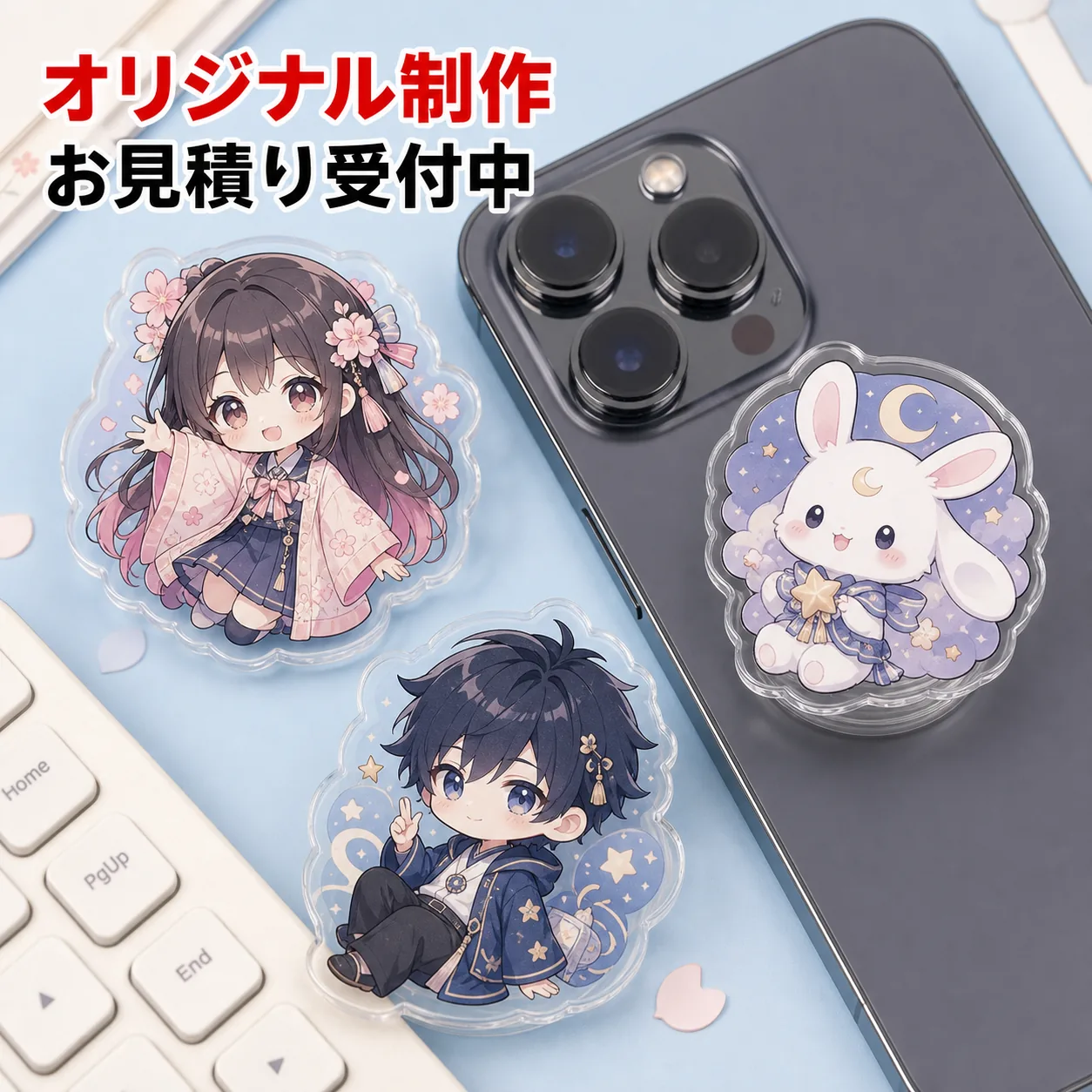 Acrylic Smartphone Grip OEM production reference image 1
