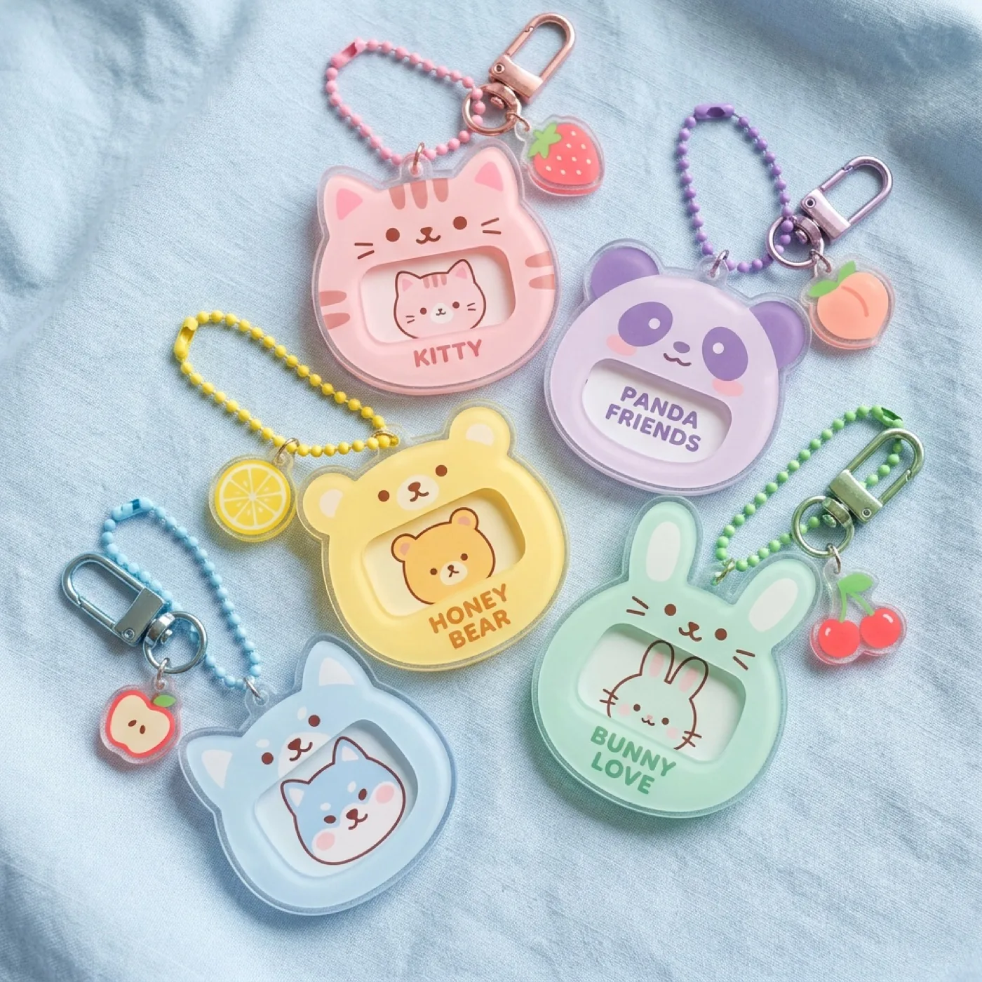 Animal shaped acrylic photo charms