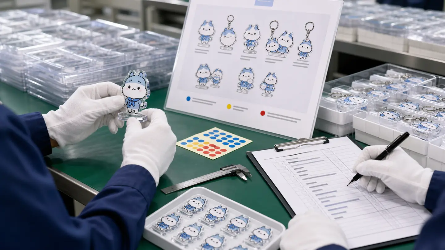 Acrylic goods production QC and specification comparison