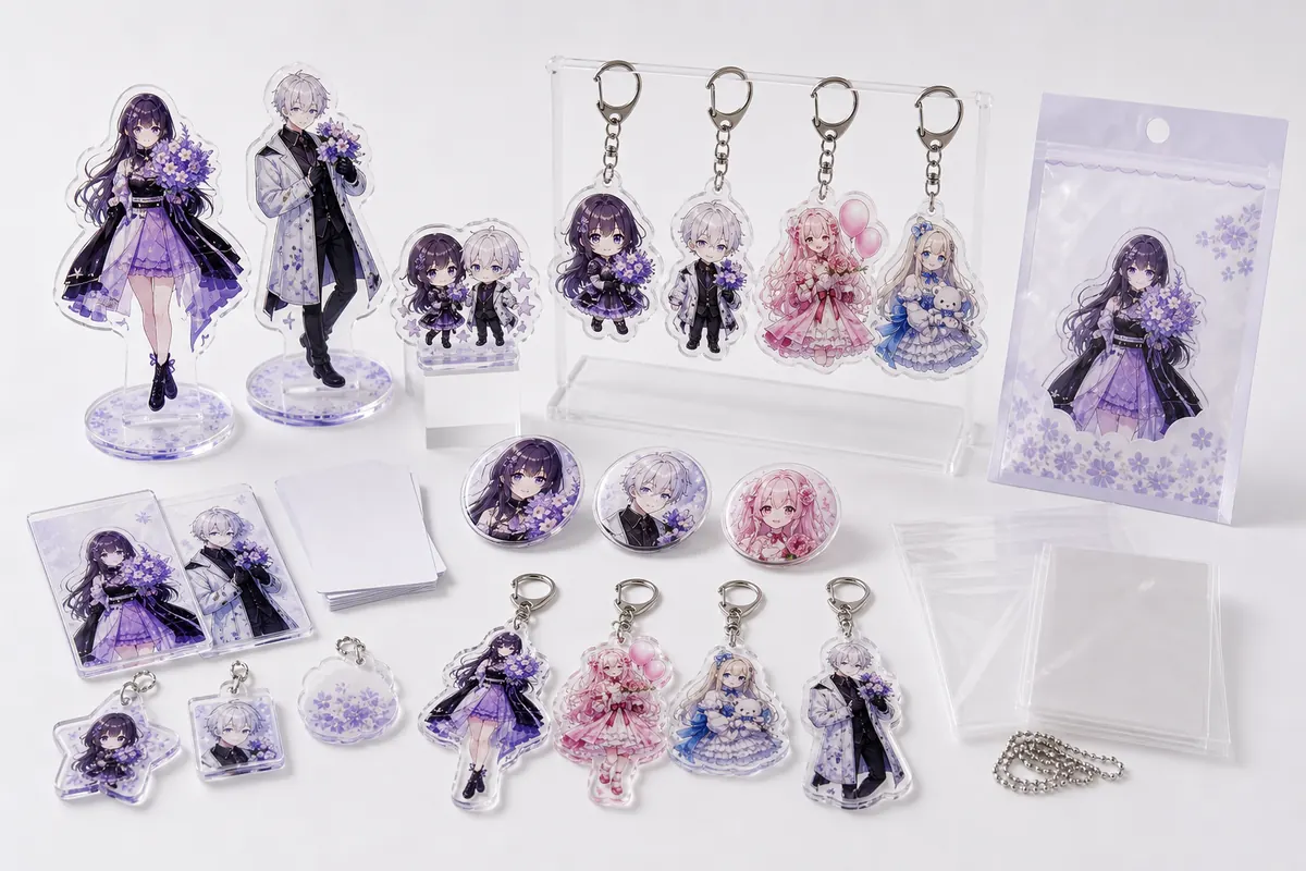 アニメイベント アクリルキーホルダー 製作 関連グッズ展開イメージ