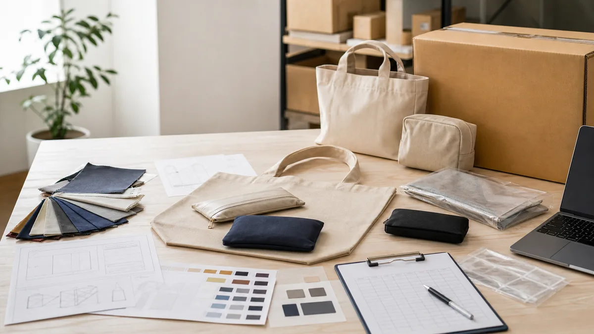 Production flow for custom bags and pouches OEM orders