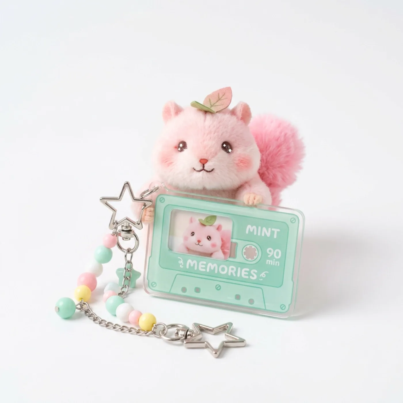 Cassette style acrylic photo charm