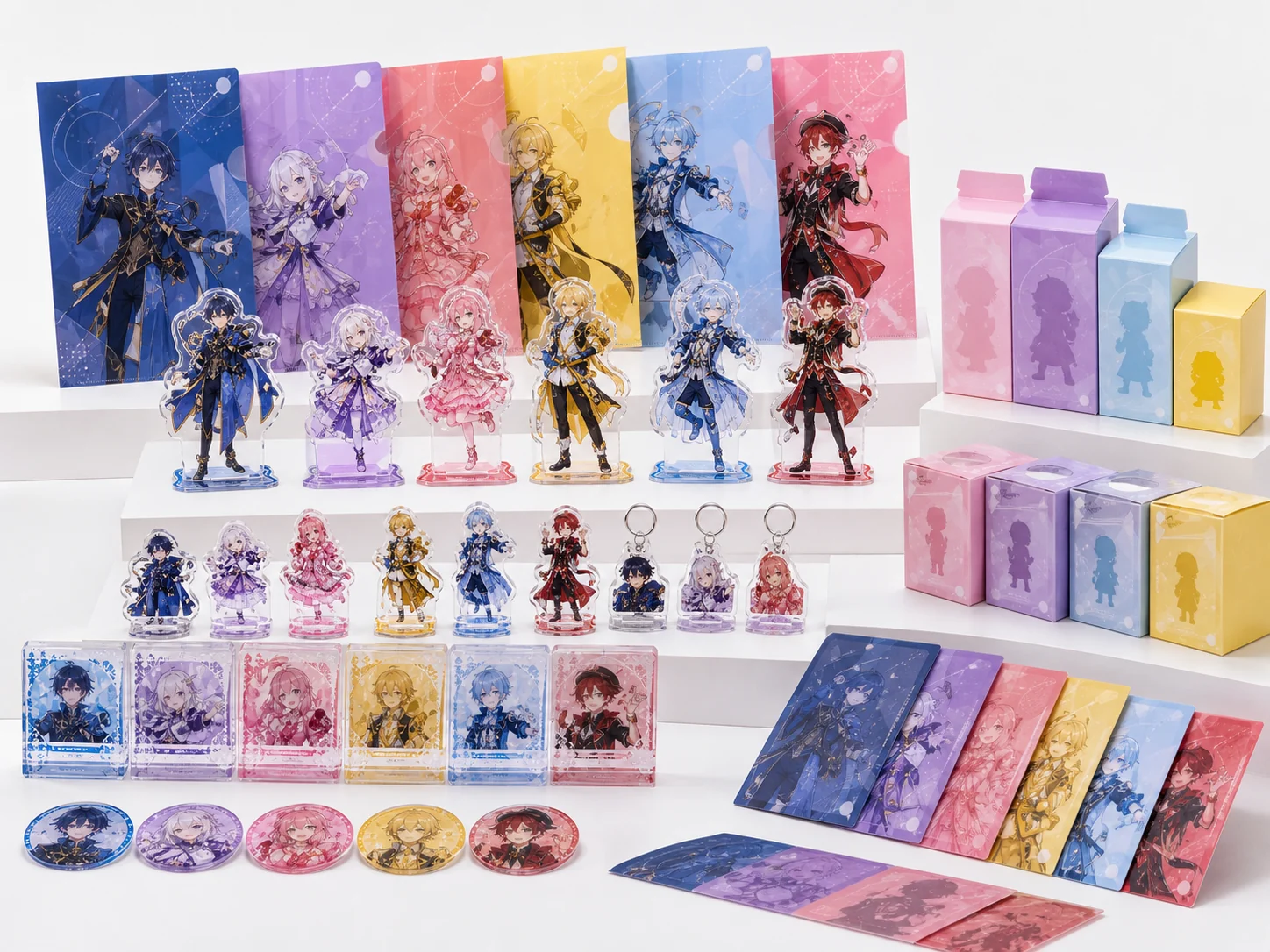 Online lottery prize set and acrylic diorama production case