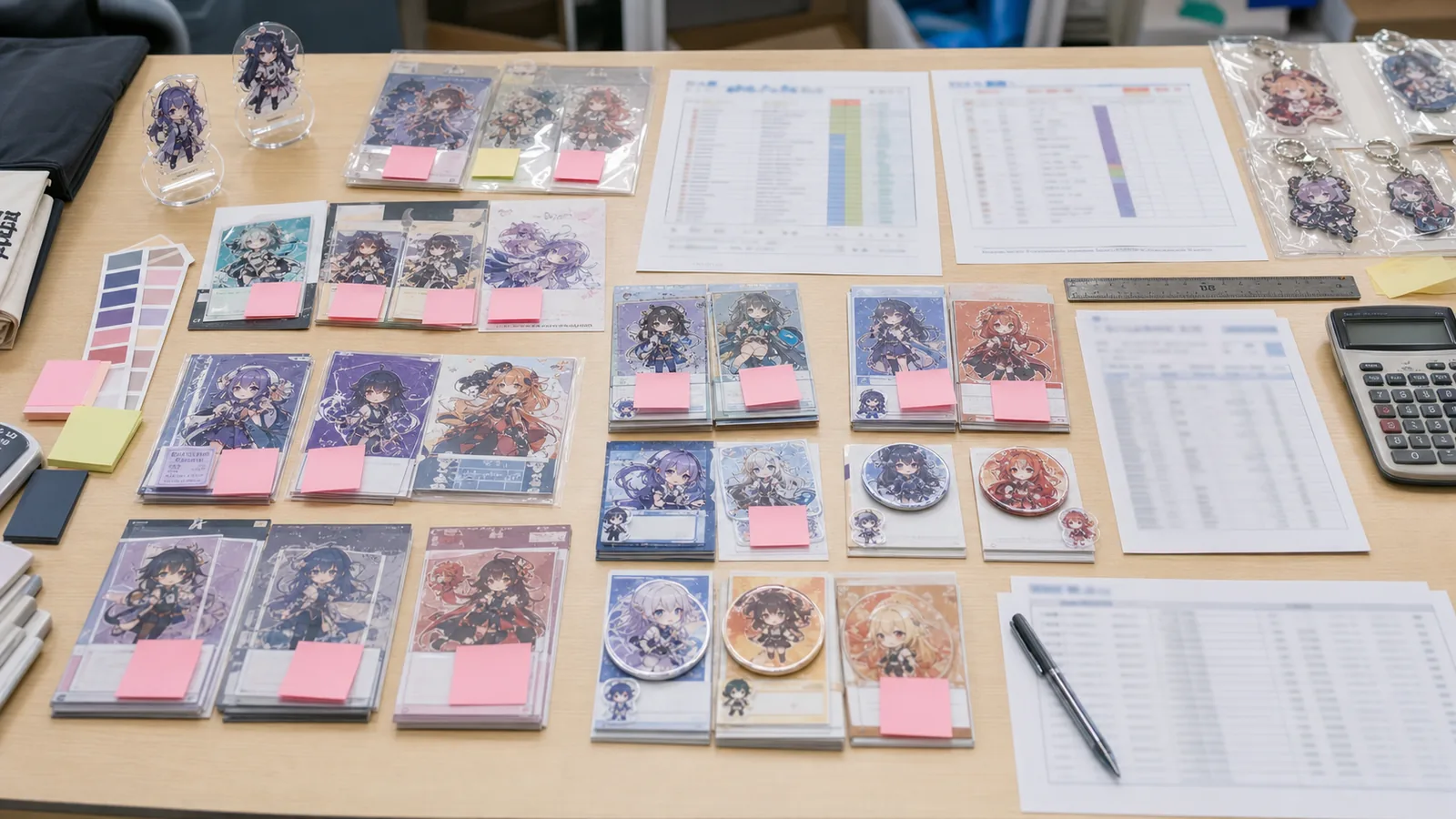 SKU and specification planning for anime game goods