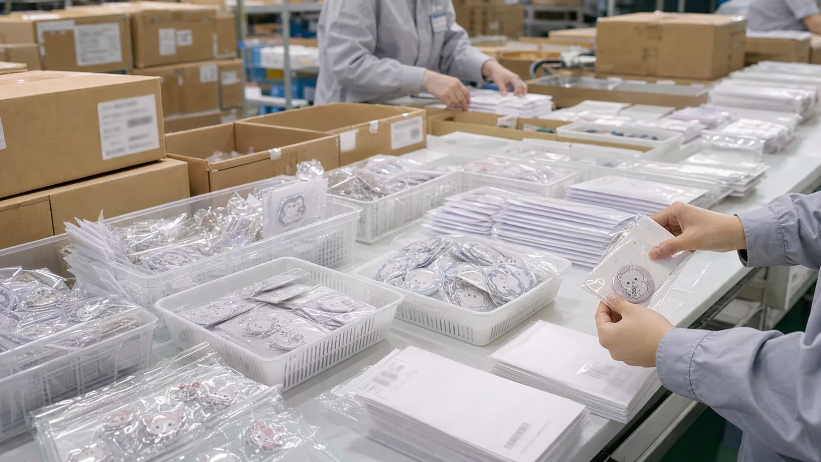 Blind packing and SKU sorting for anime goods