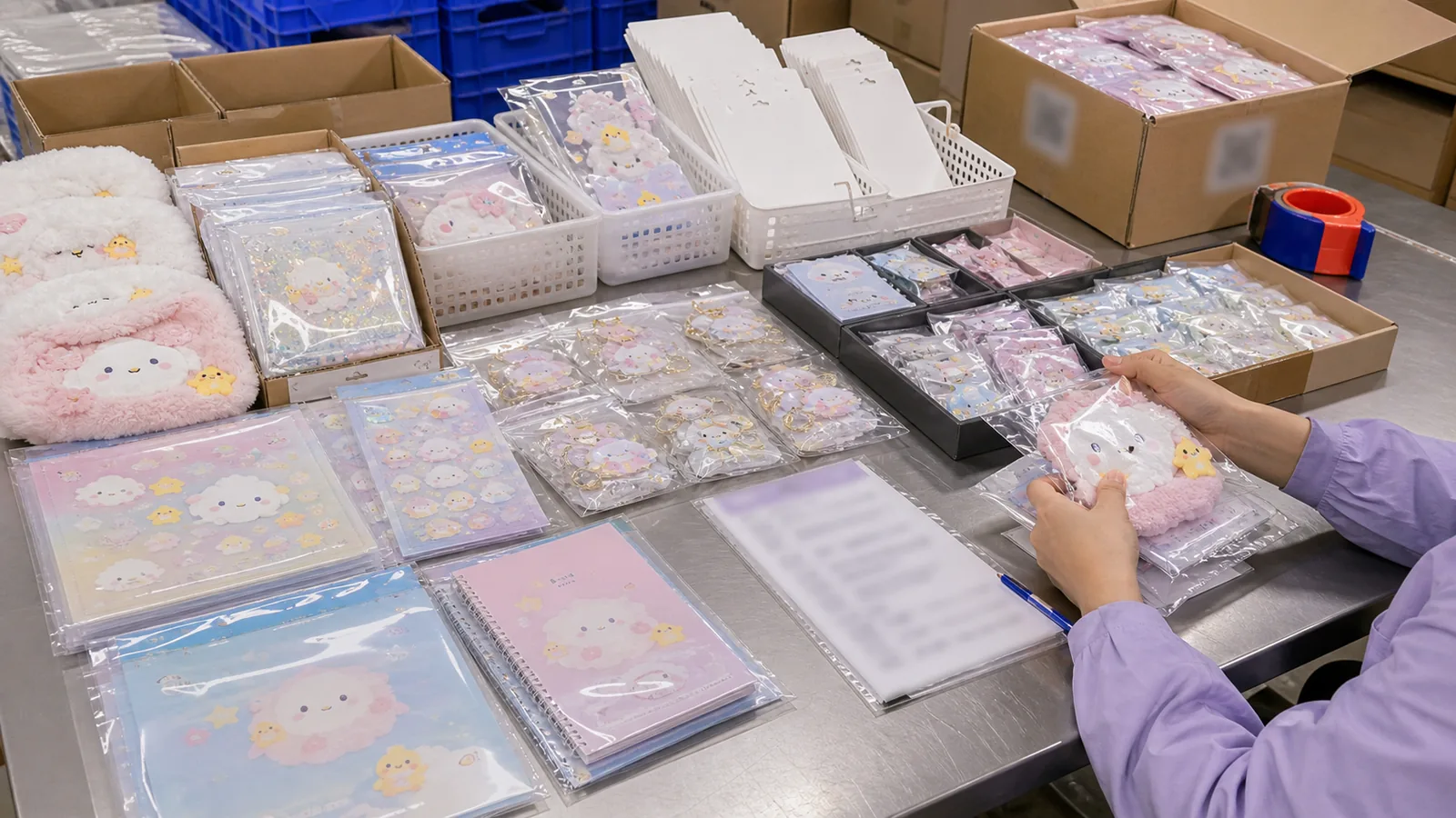 Retail packaging and SKU sorting for fancy goods