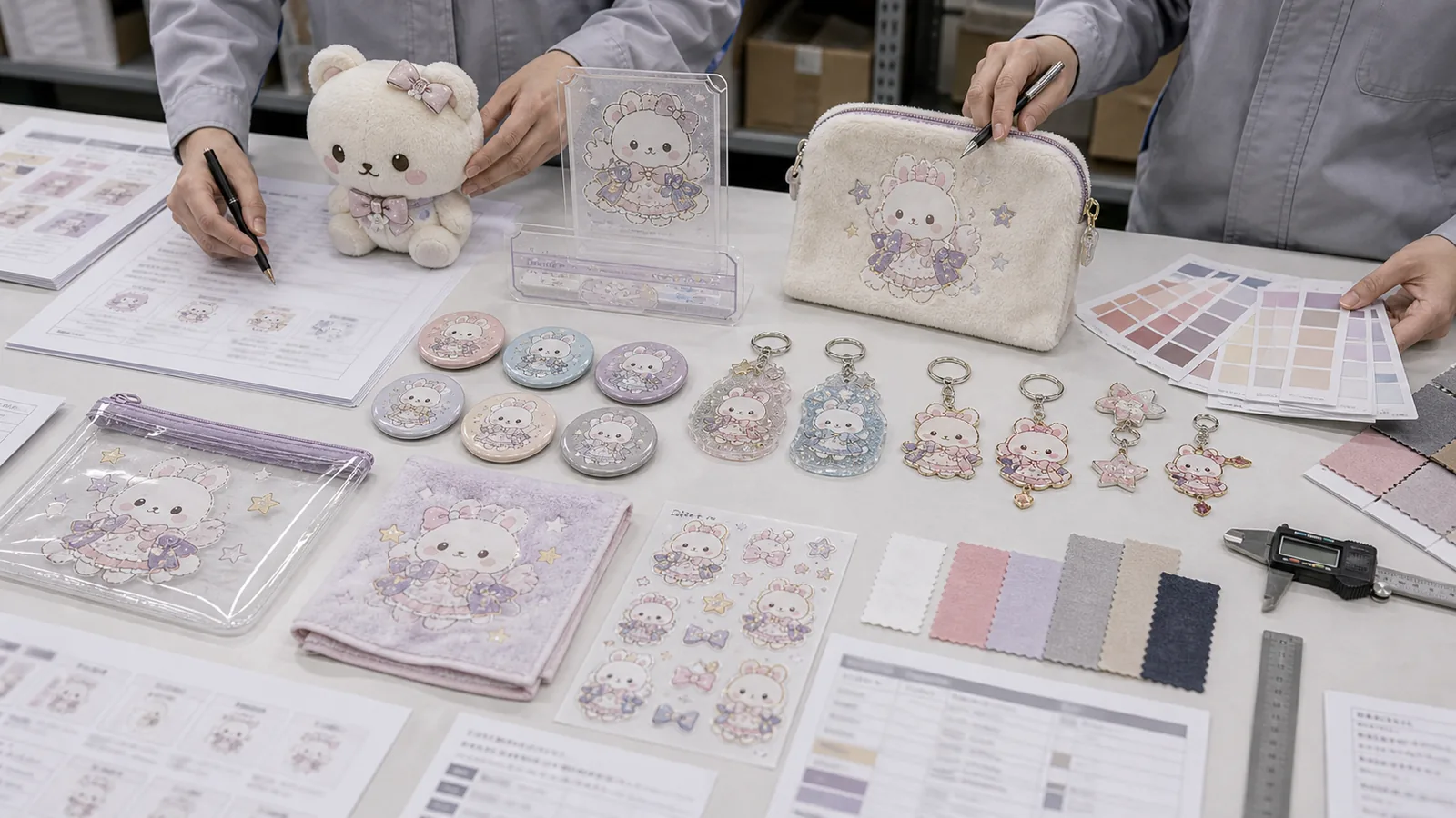 Mixed-material sample review for prize goods