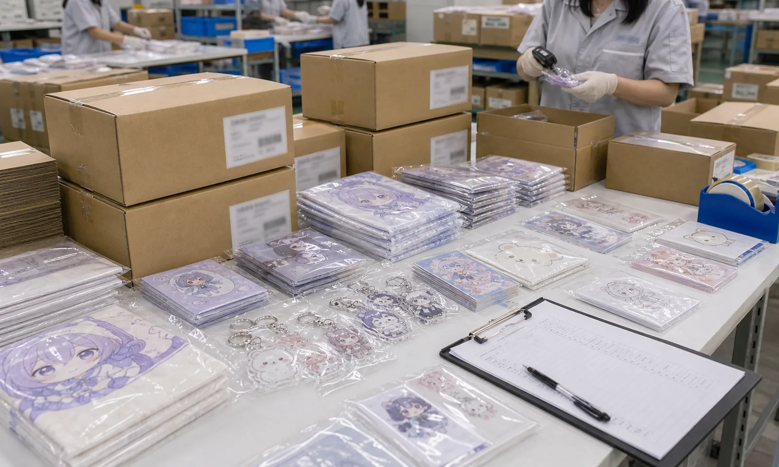 Inspection packing and delivery for anime goods