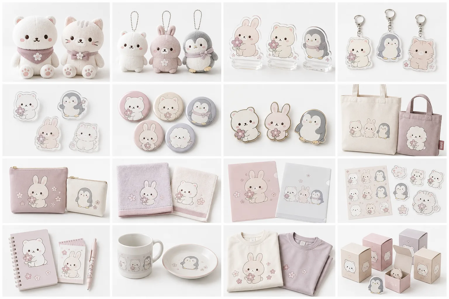 Product category matrix for IP character goods OEM