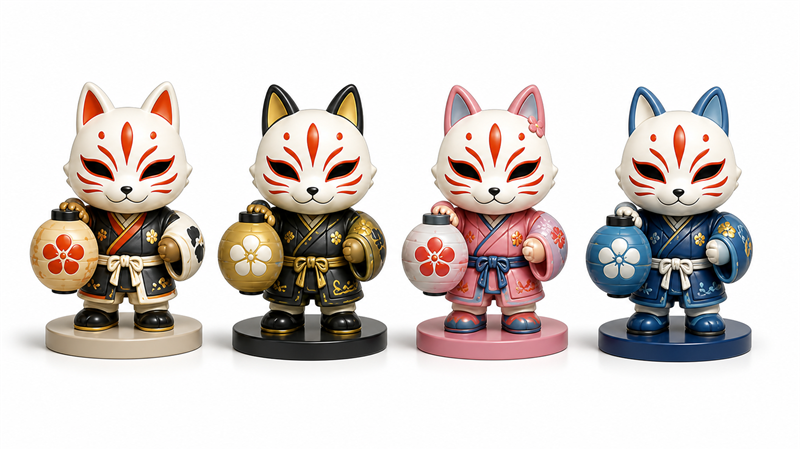 PVC sofubi figure custom case for limited colors and event colors
