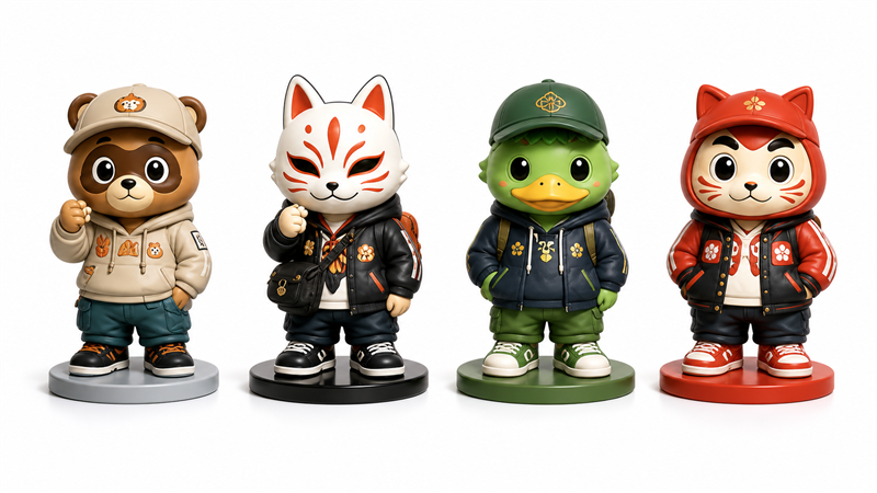 Custom soft vinyl case for costume variant characters