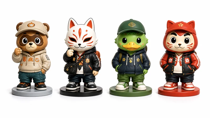 Custom soft vinyl case for costume variant characters