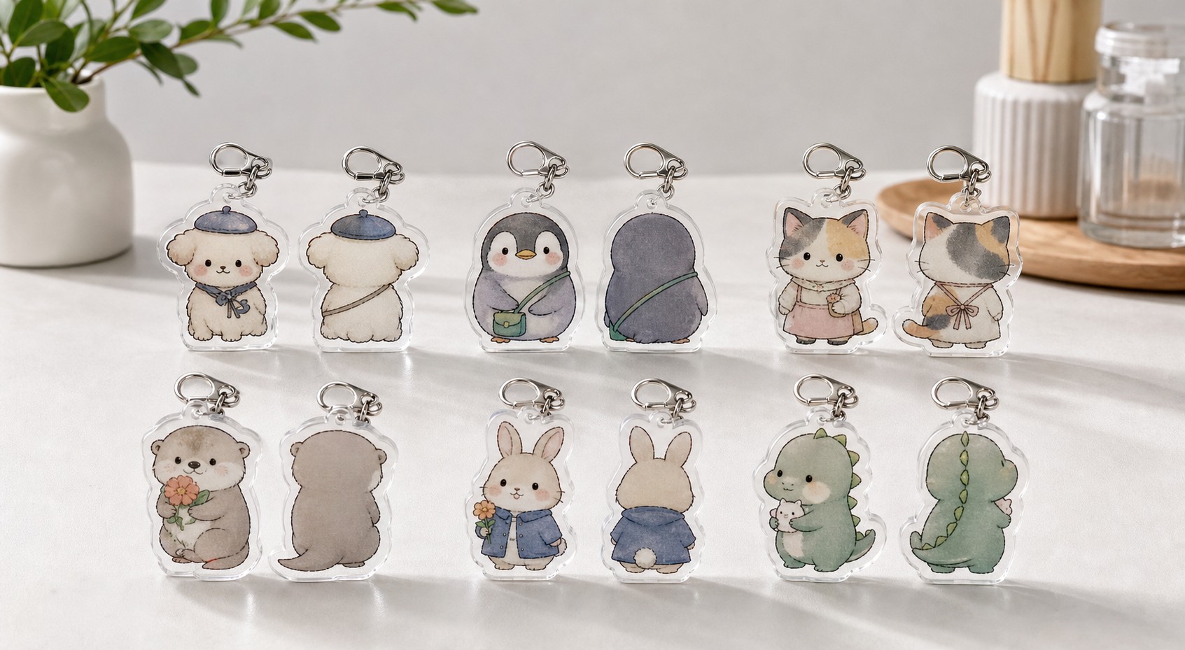 Double Sided Acrylic Keychain OEM main product image