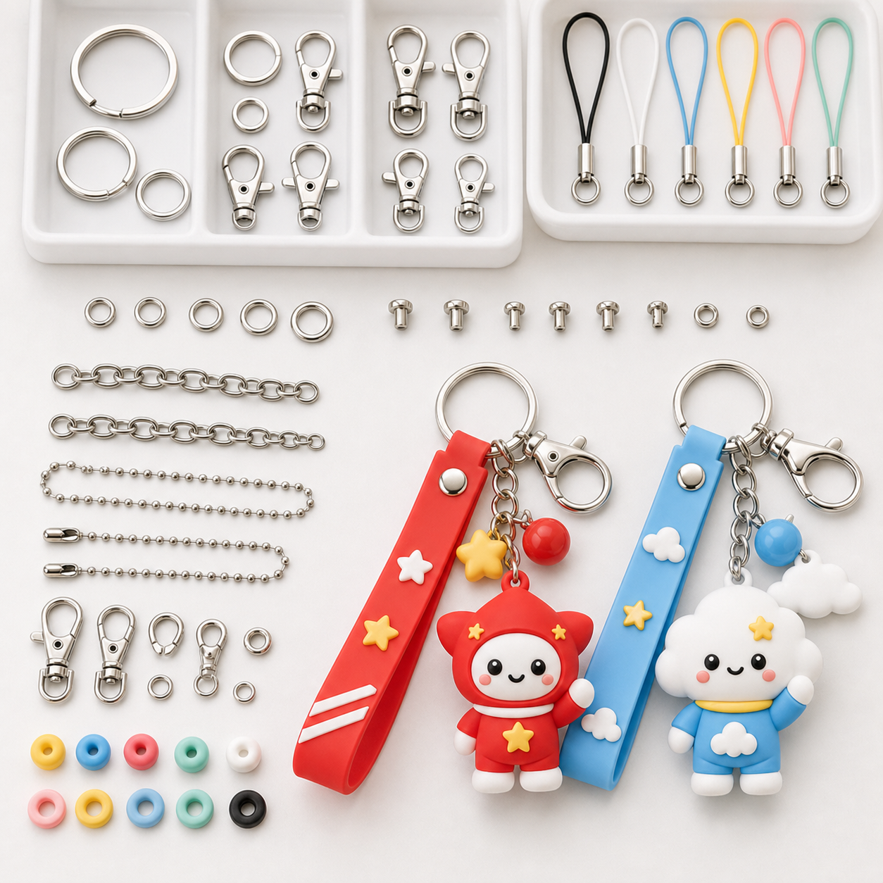 PVC keyring hardware selection