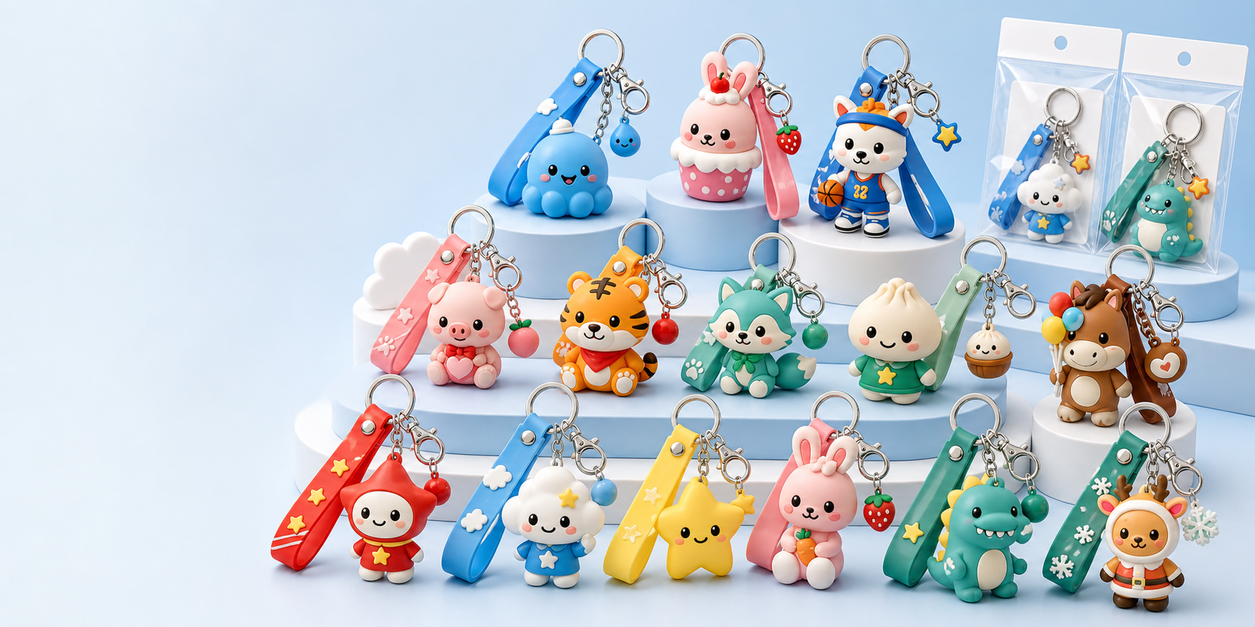 Original PVC sofubi keyring OEM sample image