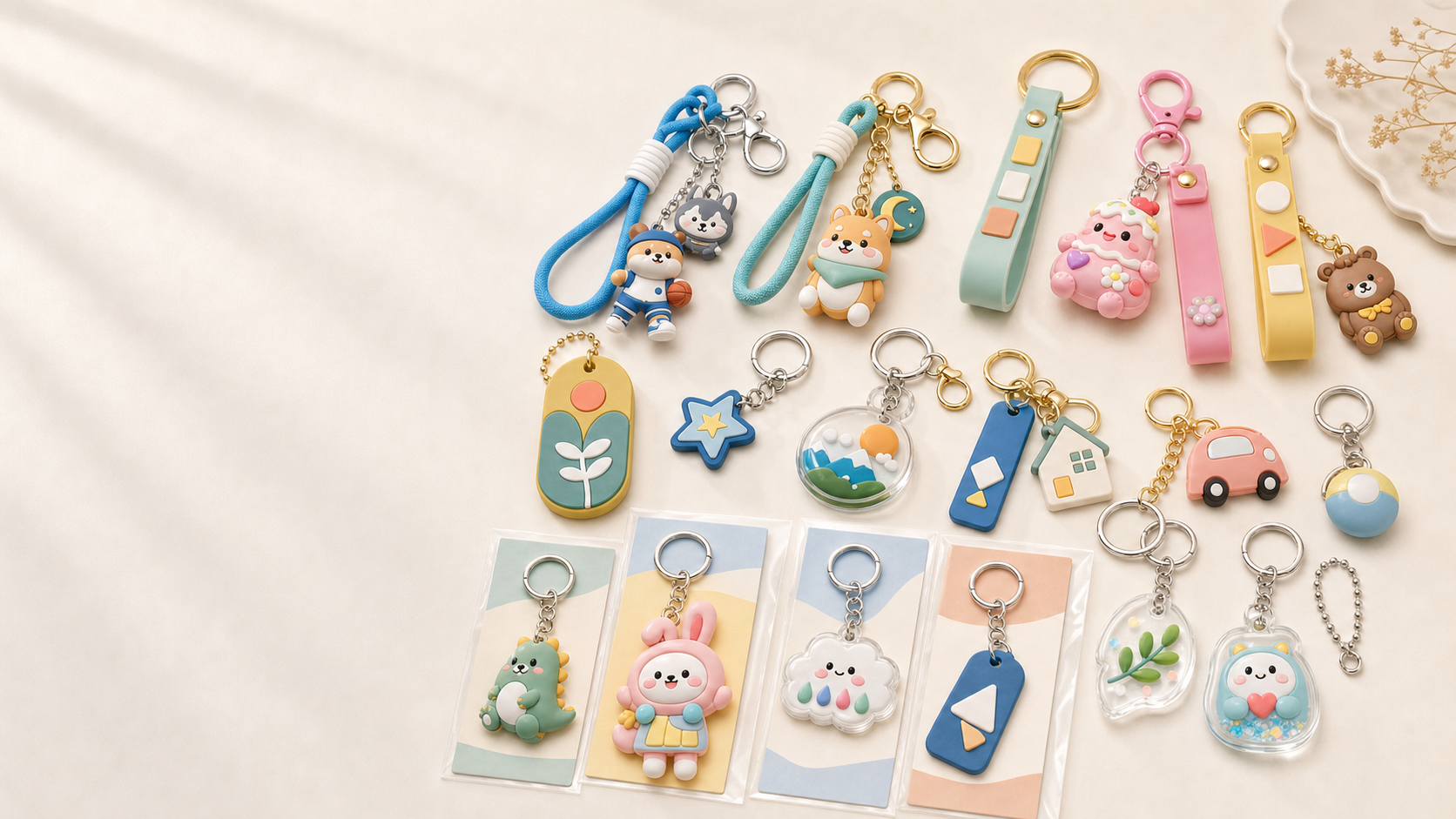 Original PVC bag charm OEM sample lineup