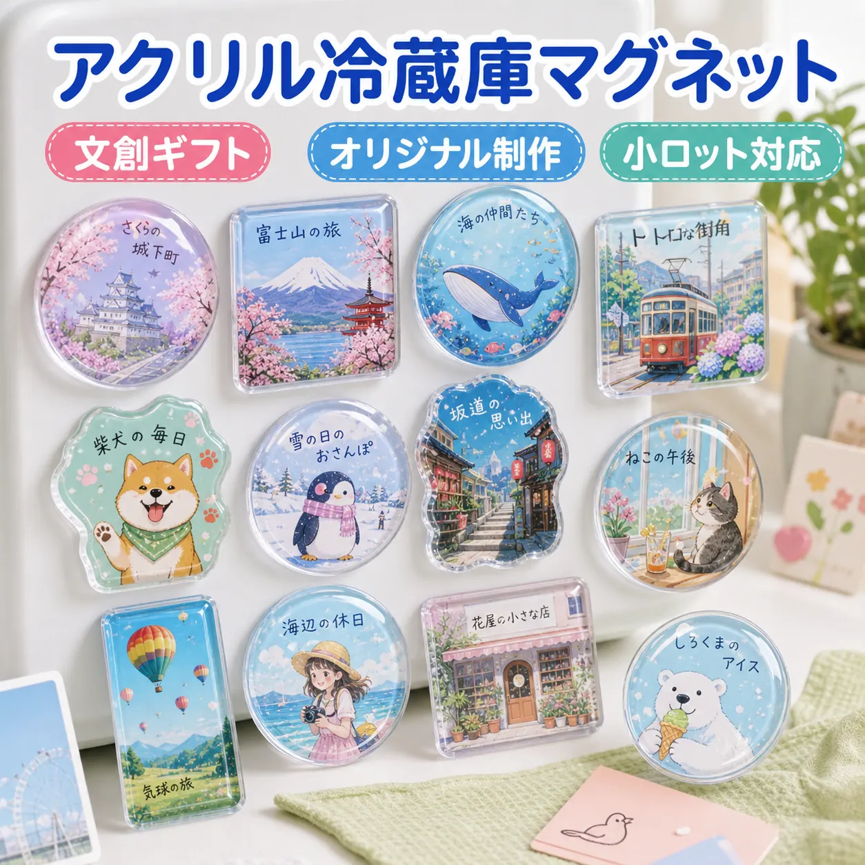 アクリル冷蔵庫マグネットのOEMカテゴリ画像