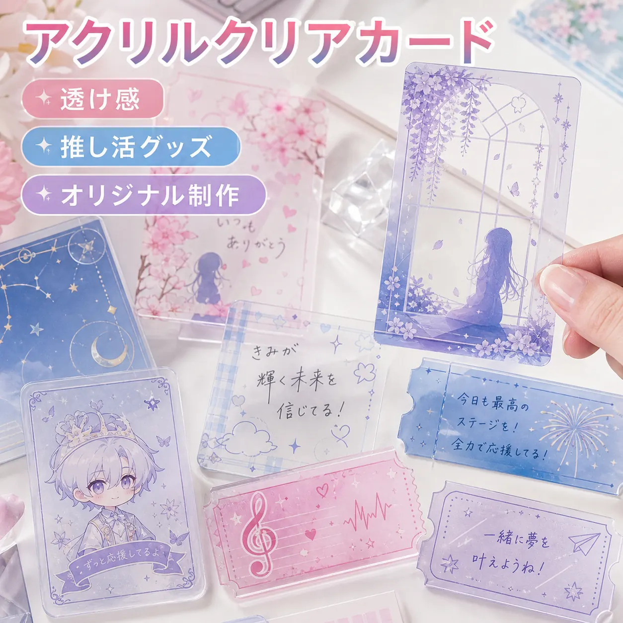 アクリルクリアカードのOEMカテゴリ画像
