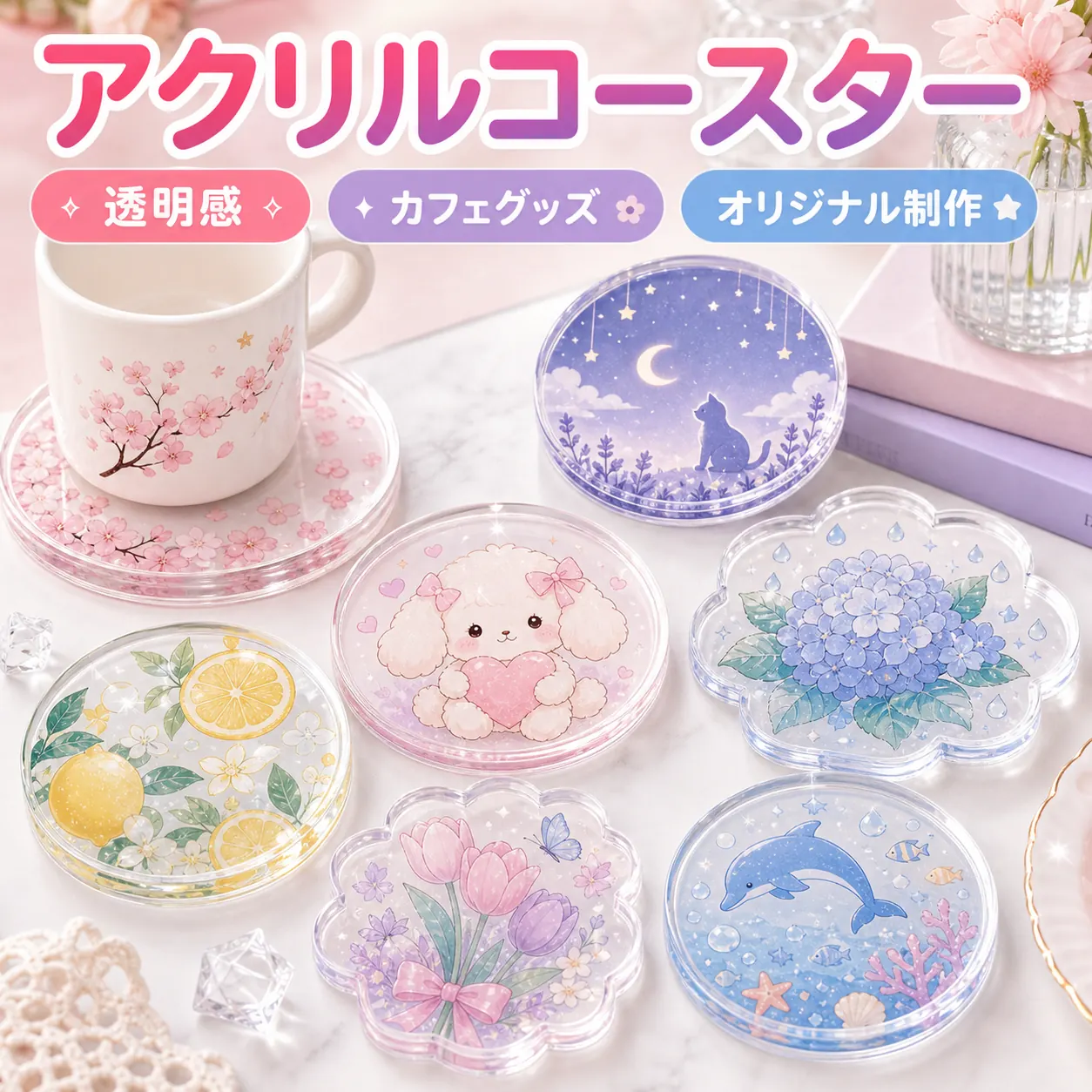 アクリルコースターのOEMカテゴリ画像