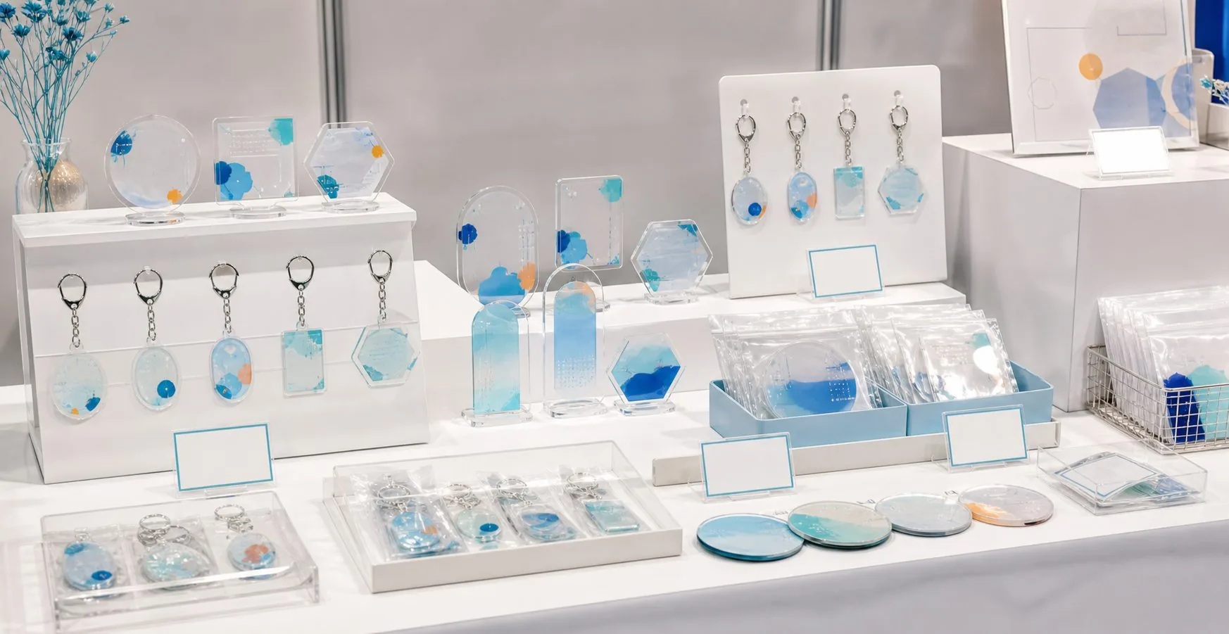 イベント販売向けアクリルグッズの売場展開イメージ
