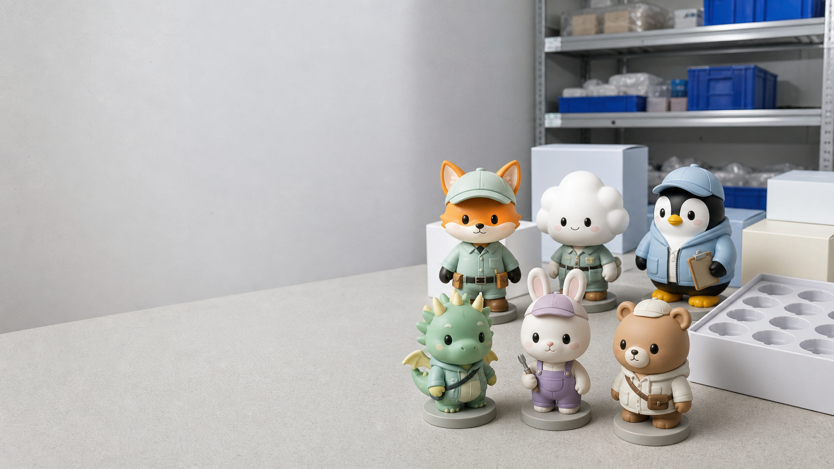 立体フィギュアとマスコットのソフビOEM量産サンプル