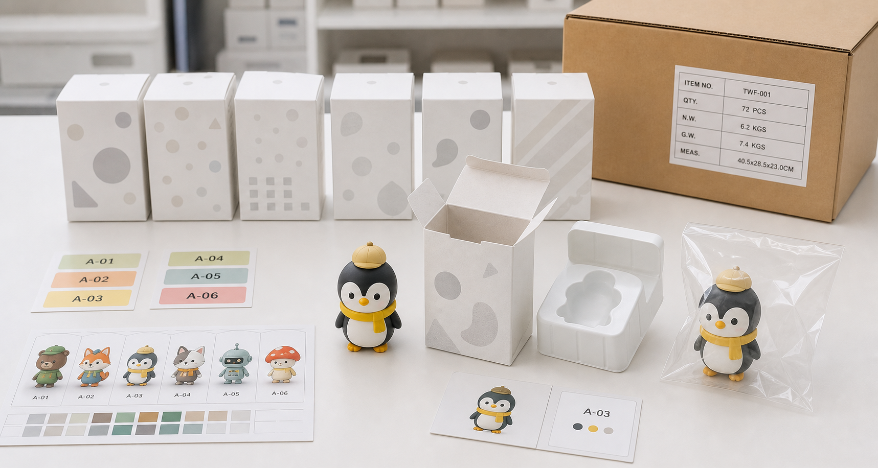 Packaging approval for PVC mini figures
