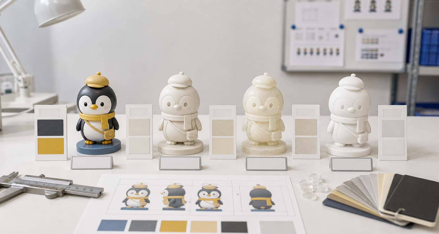 Sculpting and material engineering for PVC mini figures