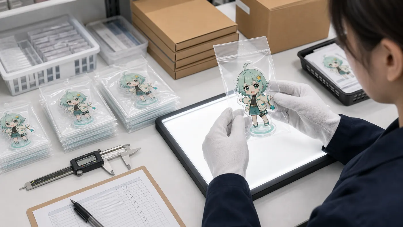 Packaging QC checking scratches, dust, sealing and surface condition