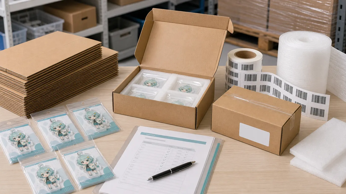 Carton packing and Japan DDP shipment preparation for protected acrylic goods