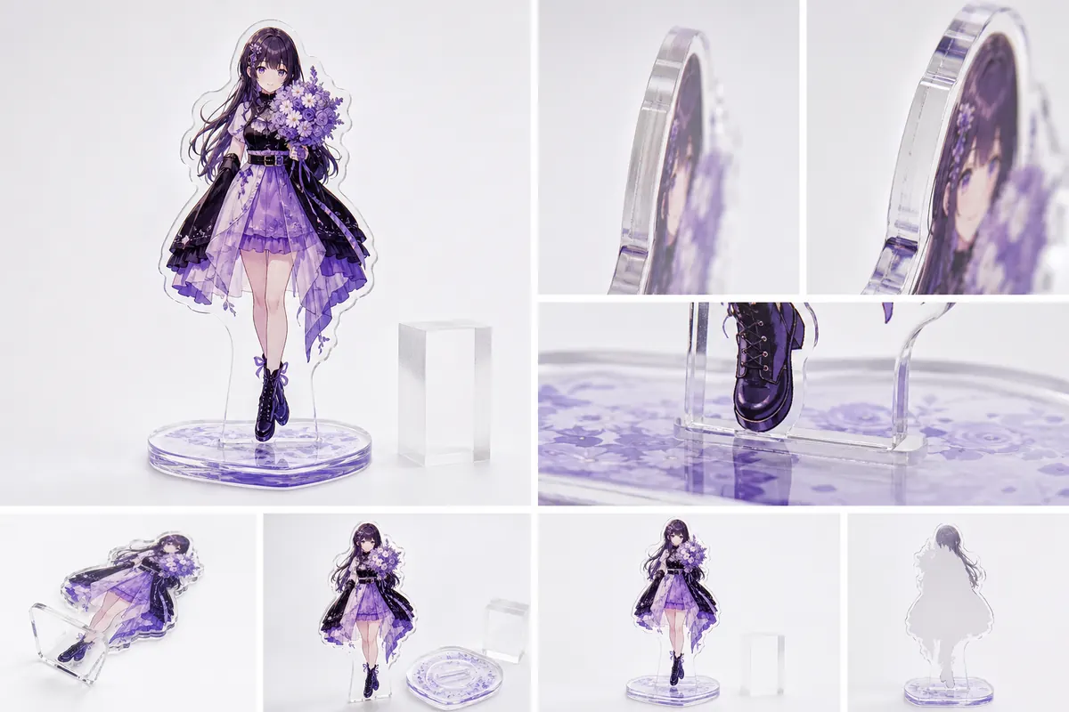VTuber アクリルスタンド OEM 素材と仕様確認イメージ
