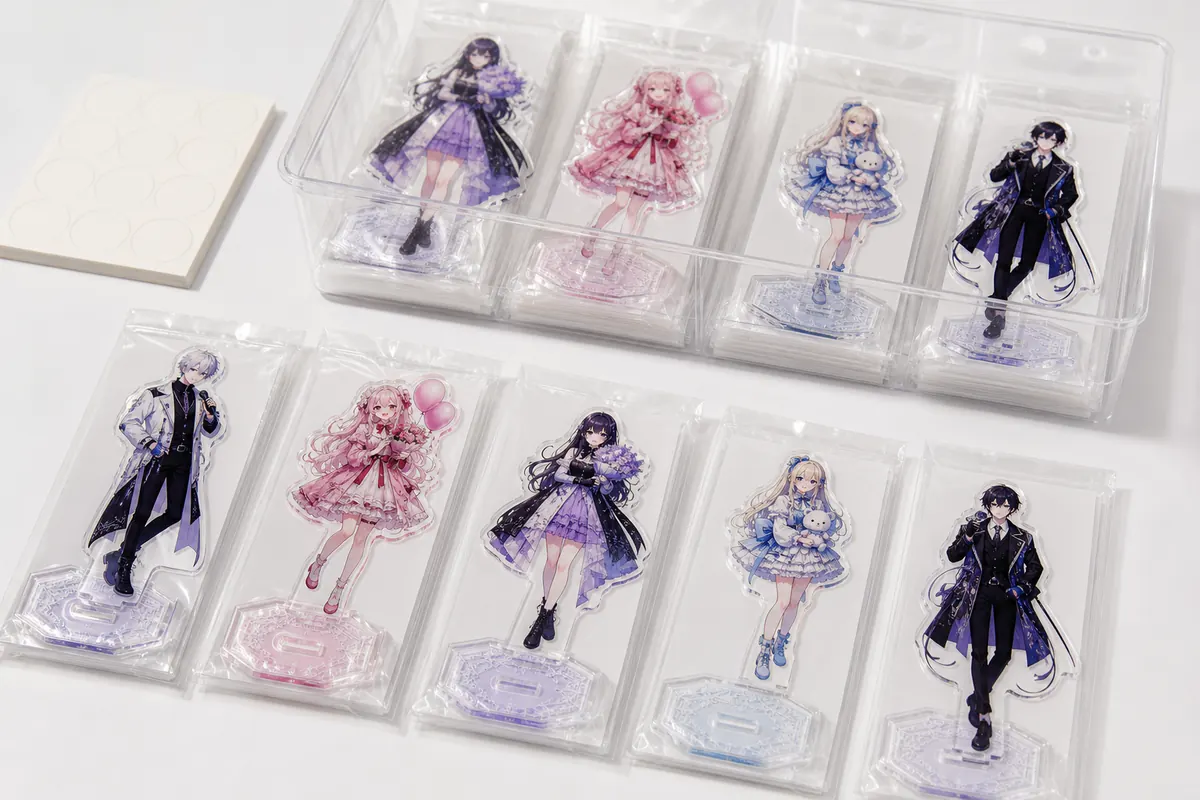 VTuber アクリルスタンド OEM 包装・SKU仕分けイメージ